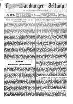 Neue Würzburger Zeitung Samstag 21. Oktober 1865