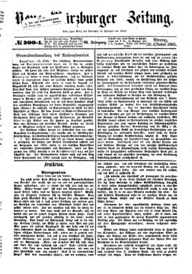 Neue Würzburger Zeitung Montag 30. Oktober 1865