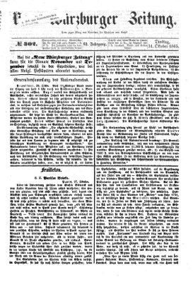 Neue Würzburger Zeitung Dienstag 31. Oktober 1865