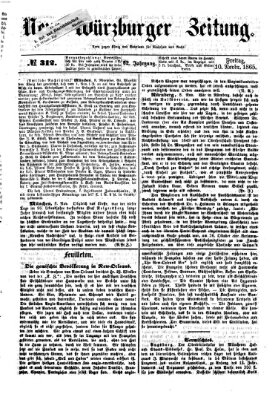 Neue Würzburger Zeitung Freitag 10. November 1865
