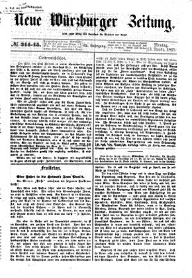 Neue Würzburger Zeitung Montag 13. November 1865