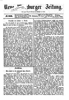 Neue Würzburger Zeitung Dienstag 14. November 1865