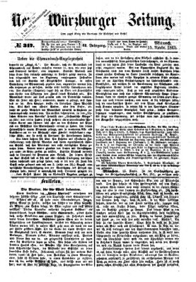 Neue Würzburger Zeitung Mittwoch 15. November 1865