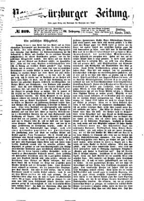 Neue Würzburger Zeitung Freitag 17. November 1865