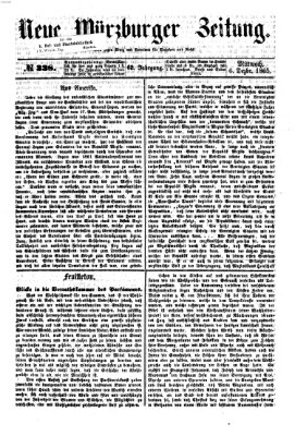 Neue Würzburger Zeitung Mittwoch 6. Dezember 1865