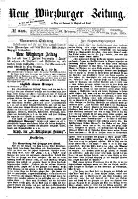 Neue Würzburger Zeitung Samstag 16. Dezember 1865