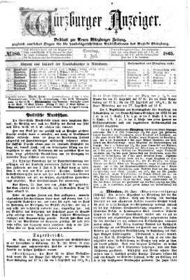 Würzburger Anzeiger (Neue Würzburger Zeitung) Sonntag 2. Juli 1865