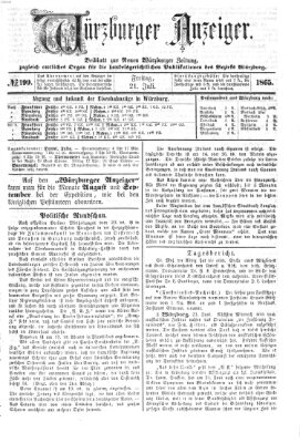 Würzburger Anzeiger (Neue Würzburger Zeitung) Freitag 21. Juli 1865