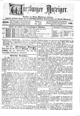 Würzburger Anzeiger (Neue Würzburger Zeitung) Montag 31. Juli 1865