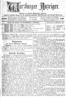 Würzburger Anzeiger (Neue Würzburger Zeitung) Donnerstag 10. August 1865