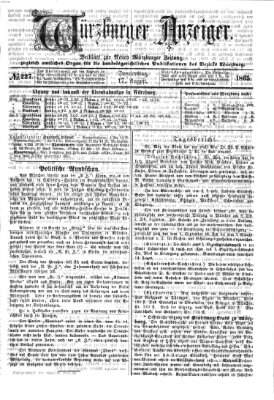 Würzburger Anzeiger (Neue Würzburger Zeitung) Donnerstag 17. August 1865