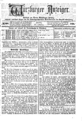 Würzburger Anzeiger (Neue Würzburger Zeitung) Freitag 27. Oktober 1865