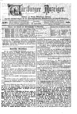 Würzburger Anzeiger (Neue Würzburger Zeitung) Sonntag 5. November 1865