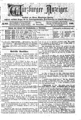 Würzburger Anzeiger (Neue Würzburger Zeitung) Freitag 10. November 1865