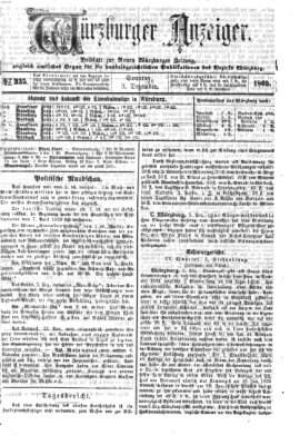 Würzburger Anzeiger (Neue Würzburger Zeitung) Sonntag 3. Dezember 1865