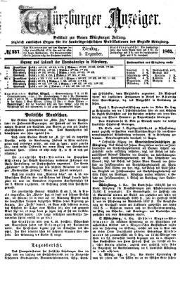 Würzburger Anzeiger (Neue Würzburger Zeitung) Dienstag 5. Dezember 1865