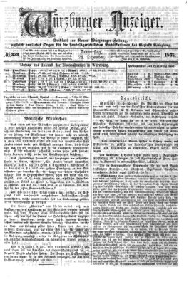 Würzburger Anzeiger (Neue Würzburger Zeitung) Donnerstag 21. Dezember 1865