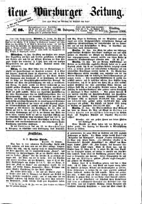 Neue Würzburger Zeitung Dienstag 16. Januar 1866