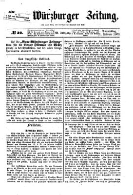 Neue Würzburger Zeitung Donnerstag 1. Februar 1866