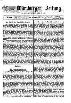 Neue Würzburger Zeitung Freitag 9. Februar 1866