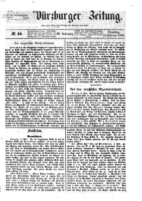 Neue Würzburger Zeitung Samstag 10. Februar 1866