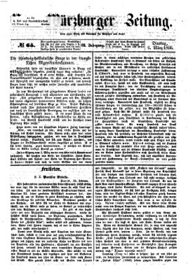 Neue Würzburger Zeitung Dienstag 6. März 1866