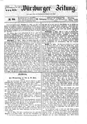 Neue Würzburger Zeitung Dienstag 13. März 1866