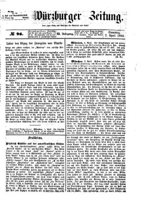 Neue Würzburger Zeitung Samstag 7. April 1866