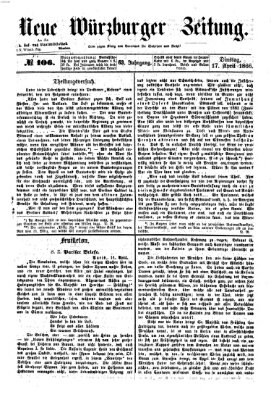 Neue Würzburger Zeitung Dienstag 17. April 1866