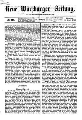 Neue Würzburger Zeitung Samstag 28. April 1866