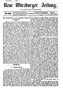 Neue Würzburger Zeitung Dienstag 12. Juni 1866