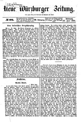 Neue Würzburger Zeitung Mittwoch 27. Juni 1866