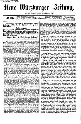 Neue Würzburger Zeitung Donnerstag 28. Juni 1866