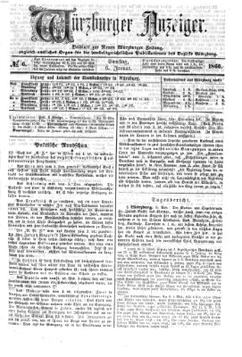 Würzburger Anzeiger (Neue Würzburger Zeitung) Samstag 6. Januar 1866