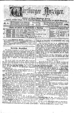 Würzburger Anzeiger (Neue Würzburger Zeitung) Donnerstag 11. Januar 1866