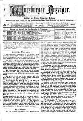 Würzburger Anzeiger (Neue Würzburger Zeitung) Sonntag 14. Januar 1866