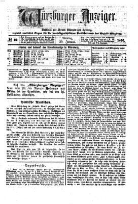 Würzburger Anzeiger (Neue Würzburger Zeitung) Montag 29. Januar 1866