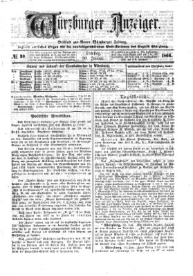 Würzburger Anzeiger (Neue Würzburger Zeitung) Dienstag 30. Januar 1866