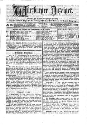 Würzburger Anzeiger (Neue Würzburger Zeitung) Donnerstag 1. Februar 1866