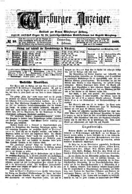 Würzburger Anzeiger (Neue Würzburger Zeitung) Donnerstag 8. Februar 1866