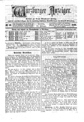 Würzburger Anzeiger (Neue Würzburger Zeitung) Sonntag 11. Februar 1866