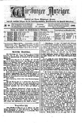 Würzburger Anzeiger (Neue Würzburger Zeitung) Sonntag 18. Februar 1866