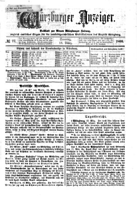 Würzburger Anzeiger (Neue Würzburger Zeitung) Sonntag 18. März 1866