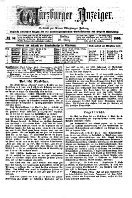 Würzburger Anzeiger (Neue Würzburger Zeitung) Freitag 23. März 1866