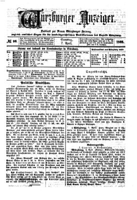 Würzburger Anzeiger (Neue Würzburger Zeitung) Samstag 7. April 1866