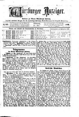 Würzburger Anzeiger (Neue Würzburger Zeitung) Mittwoch 23. Mai 1866