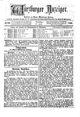 Würzburger Anzeiger (Neue Würzburger Zeitung) Dienstag 12. Juni 1866