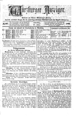 Würzburger Anzeiger (Neue Würzburger Zeitung) Dienstag 19. Juni 1866