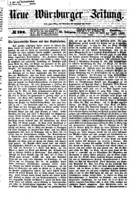 Neue Würzburger Zeitung Samstag 14. Juli 1866