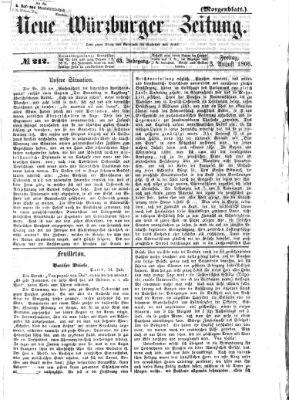 Neue Würzburger Zeitung. Morgenblatt (Neue Würzburger Zeitung) Freitag 3. August 1866